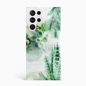Tropical Floral S22 Ultra Case, Samsung S21 S20 FE Plant Pattern Cover, Green botanical iPhone 13 Pro Max 12 Mini 11 Xs Xr Se Case UK