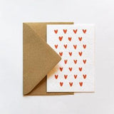 Plantable postcard, flower seed postcard, Wedding card, Anniversary card, sustainable postcard, greeting card, Card with hearts