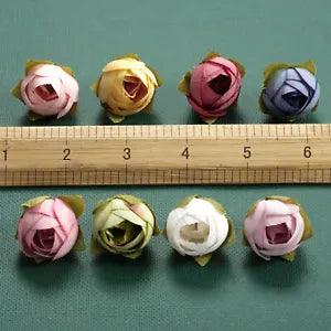8Color 6/260PCS Artificial Silk Flower Head Mini Ranunculus For DIY Crafts Decor