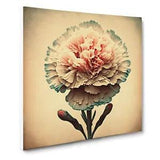 Carnation Flower Retro Canvas Print Wall Art Framed Picture Home Decor Large
