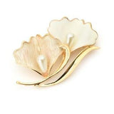 Fleur De Lis Brooch, Beige Lily Flower Brooch Bouquet, Vintage Elegant Brooch, Gift, Daily Jewelry, Modern Brooch, Unique Brooch, Enamel Pin