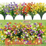 20 Bundles Artificial Fake Flowers for Outdoors Plastic Flowers Calla Lily,