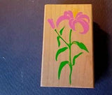 Vintage 1995Rubber Stampede Posh Impressions Lavish Lily Flower Rubber Stamp