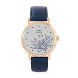 Toff London TLWS-17598 Ladies Blue Water Lilies Flower Watch