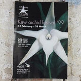 1999 Kew Orchid Festival Poster, Royal Botanic Gardens Kew, Garden botanical flora plants blooms, wall art decor