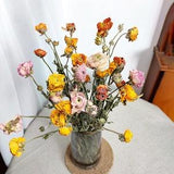 mixed small Ranunculus bnunch??dried natural Ranunculus flower??dried flowers arrangement??vase filler home decoration??wedding decor