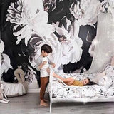 SALE - Bouquet of Peonies Mural - Dark Floral Wallpaper
