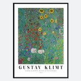 Gustav Klimt Farm Garden with Sunflowers 1907 Vintage Exhibition Poster Art Print | Gustav Klimt Print, Klimt Poster, Klimt Painting #GK01A
