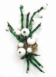 Miriam Haskell Brooch Verified Book Piece Lily of the Valley Pin - Vintage Find!