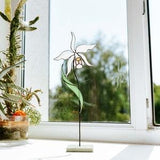 Stained glass Orchid flower Suncatcher stained glass flower Modern decor Housewarming gift Gift for mom