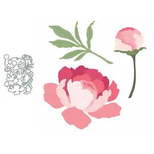 Layering Peony Flower Cutting Dies for Diy Scrapbook Embossing Paper Card Crafts