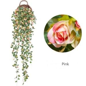 Artificial Hanging Flower Fake Flower Faux Hanging Plant For Wall Decor Indoor Outdoor Decor Garden Coffee Shop