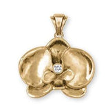 Orchid Jewelry 14k Gold Orchid Pendant Handmade Flower Jewelry OR1-SPG