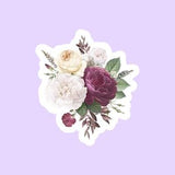 Peony Sticker, Peonies Bouquet Sticker, Die Cut Sticker, Floral Stickers, Aesthetic Stickers, Scrapbook Stickers