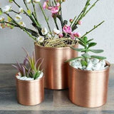 Copper plant pot, Copper planter set, Antique flower pot, flower pot set, garden decor,
