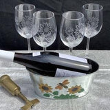 Sunflower Wine Glasses Happy Etched Stem Wine Glasses Gift Sixties Lover Martini Gift Sunflower Barware Glasses Flower Power Gift Set of 4