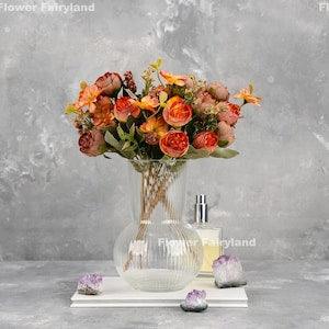 Small Rose Bouquet | Artificial Flower | Wedding/Home Decoration | Gifts - Burnt Orange