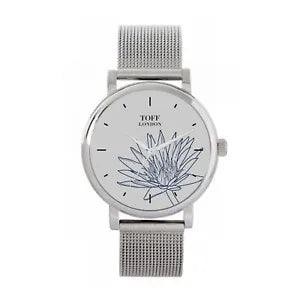 Toff London TLWS-17597 Ladies Blue Water Lilies Flower Watch