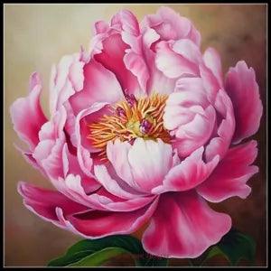 Perfect Peony - DIY Chart Counted Cross Stitch Patterns Needlework DMC Color