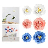 Porcelain Flowers Ceramic 3D Ornament Decor Hanging Wall for Hallway Party