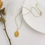 18K Gold Flower Pendant, Flower Month Pendant, Dainty Flower Necklace for Women