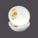 Three Crown Essex Royal Bouquet coupe cereal bowls made in England. Flaws (see below).
