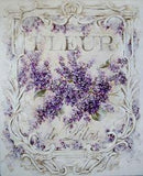 Vintage lavendel paarse seringen grafische afbeelding kunst stof blok Doodaba - Etsy Nederland Flower Delivery