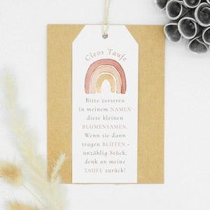 Flower Seeds Guest Gift, Baptism, Flower Seed Bag, Guest Gift Baptism Flower Seeds, Guest Gift Baptism Girl, Collection "Dreamtime"