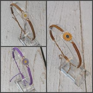 29 Colours, Sunflower Bracelet, Sunflower Wish Bracelet, Sunflower Gift, Flower Wish Bracelet, Gift For Friend, Sun Flower Bracelet