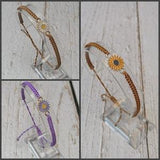 29 Colours, Sunflower Bracelet, Sunflower Wish Bracelet, Sunflower Gift, Flower Wish Bracelet, Gift For Friend, Sun Flower Bracelet