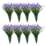 Artificial Flower Heads, Plastic Mini Peony Hydrangea Purple Faux Flowers 24Pcs