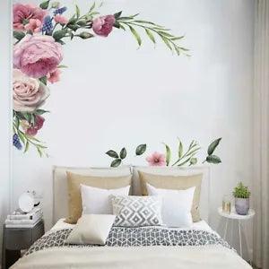 Fresh Peony Flower Wall Sticker Living Room Mural Decal Home Art-Decor Beautiful