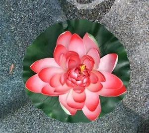 Garden Large Water Lily Artificial Flower for Pond Water Feature Pool 16"