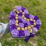 Forever roses/rosas eternas/flower arrangement/bouquet/heart shape roses arrangement/ribbon roses/mother??s day gift/birthday gift