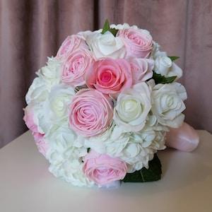 Pink Bridal Bouquet Pink Rose Bridal Bouquet Wedding Sets Faux Flower Bouquet Classic Wedding Pink Flowers Pink Wedding Flowers Rose Bouquet