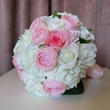 Pink Bridal Bouquet Pink Rose Bridal Bouquet Wedding Sets Faux Flower Bouquet Classic Wedding Pink Flowers Pink Wedding Flowers Rose Bouquet