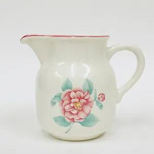 VTG Villeroy & Boch VIL9 PINK CARNATION Flower Pink Trim Porcelain Creamer EUC