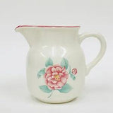VTG Villeroy & Boch VIL9 PINK CARNATION Flower Pink Trim Porcelain Creamer EUC