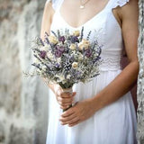 Lavender Roses & Baby Breath Bouquet l Dried Flowers Bouquet l Boho Bridal Bouquet