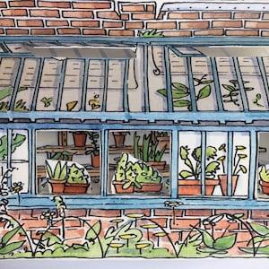 Charles Darwin's greenhouse at Down House. Hand made by the artist, featuring historical research and carnivorous plants.
