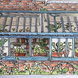 Charles Darwin's greenhouse at Down House. Hand made by the artist, featuring historical research and carnivorous plants.