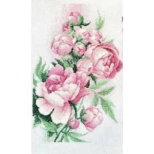 Cross-stitch kit, Point Counted Riolis 2138 Peonies Luxuriantes 21x30cm