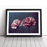 Dramatic Carnation Flowers Framed Wall Art Poster Print Home Decor Picture Large