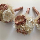 Rose Gold, Gold and Cream Bouquet