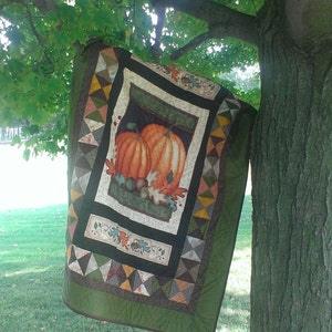 Pumpkin lap quilt. Perfect for Fall