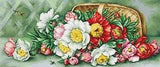 Luca-s B504 Basket With Peonies Embroidery Kit Counted