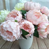 Artificial Silk Round Peony Simulation Flower Wedding Bride Holding Flowers...