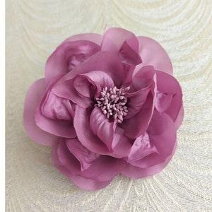 5" Orchid Purple Silk Rose Millinery Flower for Hats Fascinators Gown Sash S655