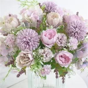 7head Peony Flower Artificial Peony Silk Flowers Glorious