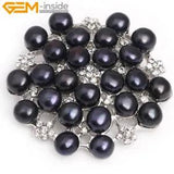 48mm Gold Plated Peony Flower Pearls Rhinestone Crystal Bouquet Jewelry Brooch